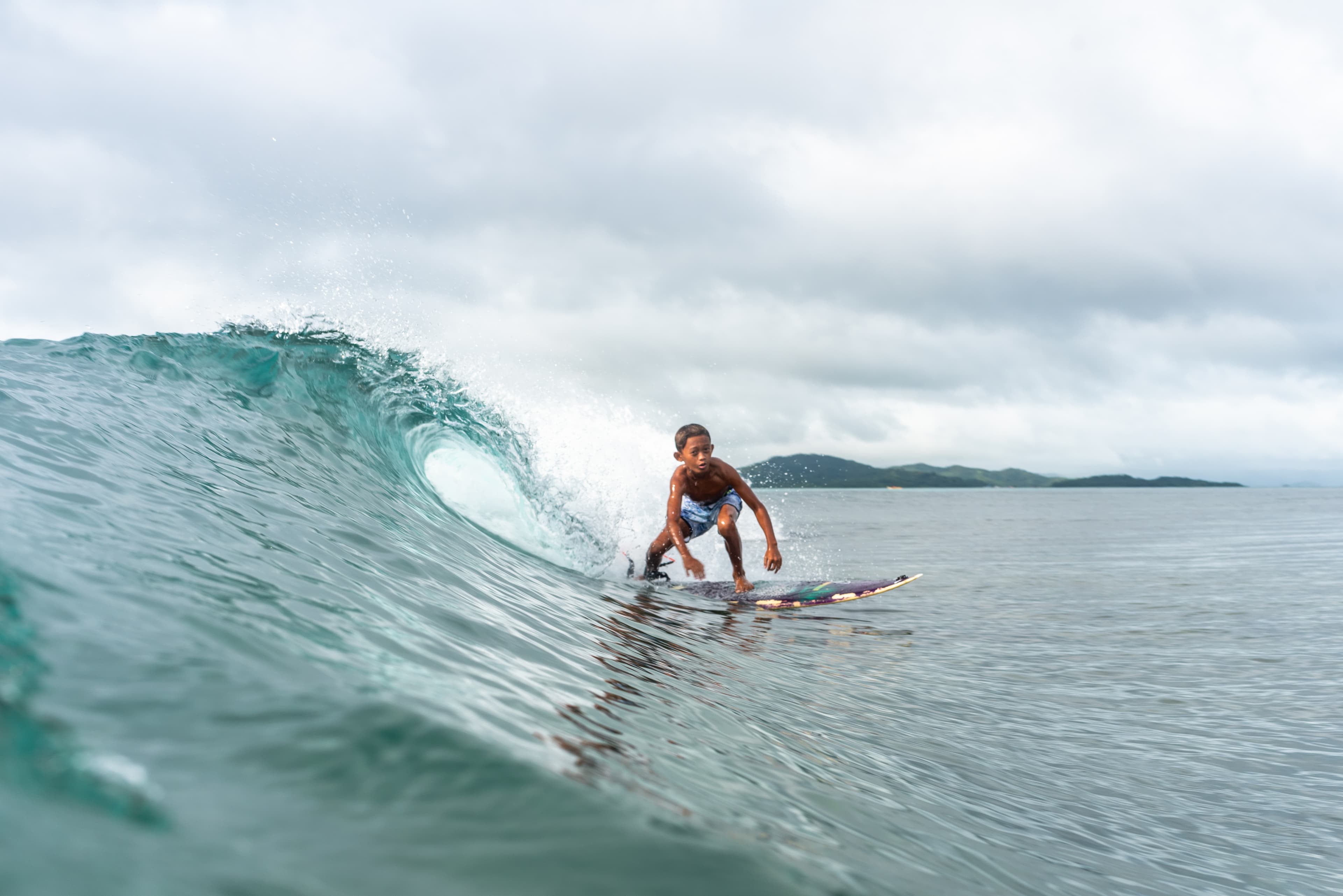 Guiwan, Union. Beginner friendly surf spot in Siargao Island.