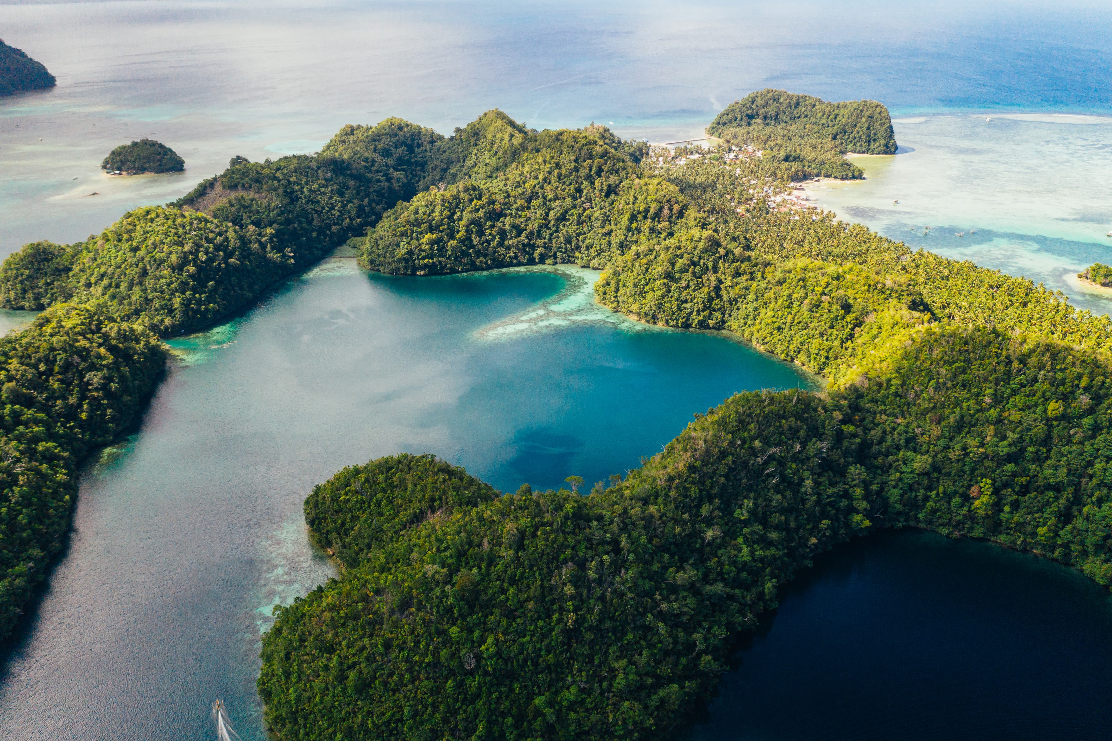 sugba lagoon siargao drone 