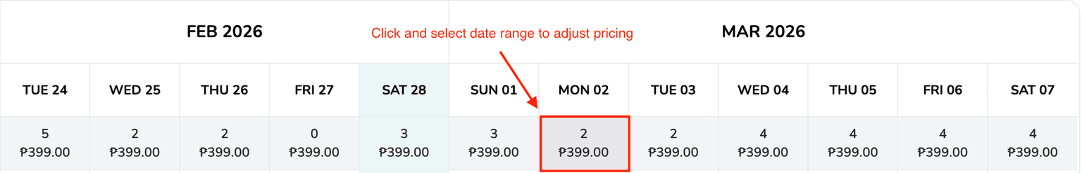 Adjust host pricing