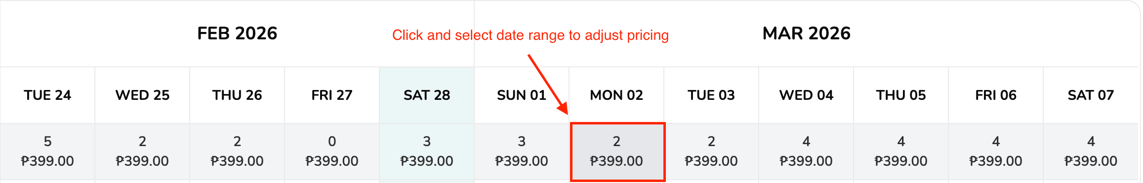 Adjust host pricing